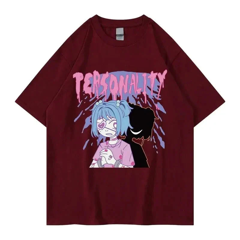 Tee shirt Personality Anime 100% Coton