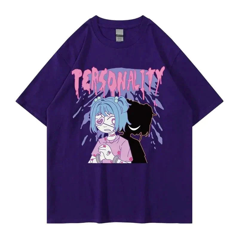 Tee shirt Personality Anime 100% Coton