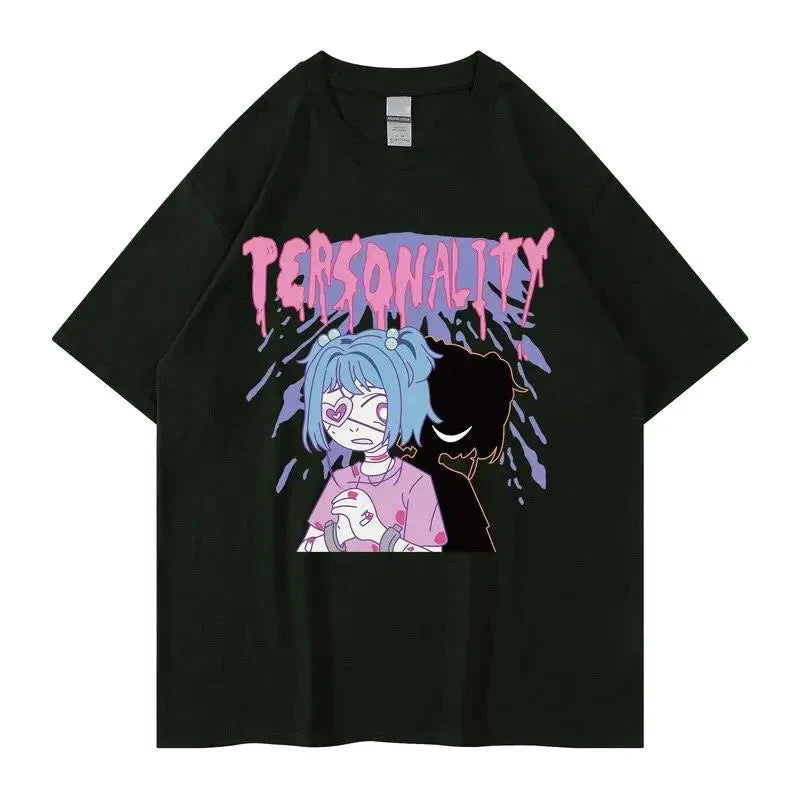 Tee shirt Personality Anime 100% Coton