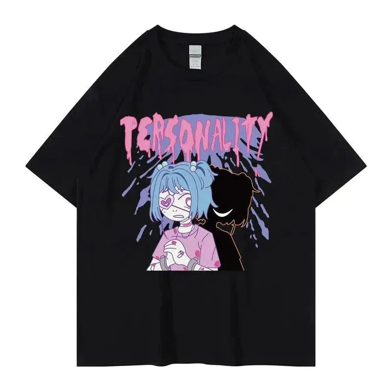 Tee shirt Personality Anime 100% Coton