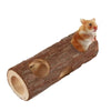 Tunnel en bois naturel pour hamster