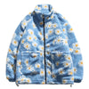 Veste Polaire Coton Imprimé Marguerite