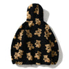 Vestes capuche Peluche Polaire