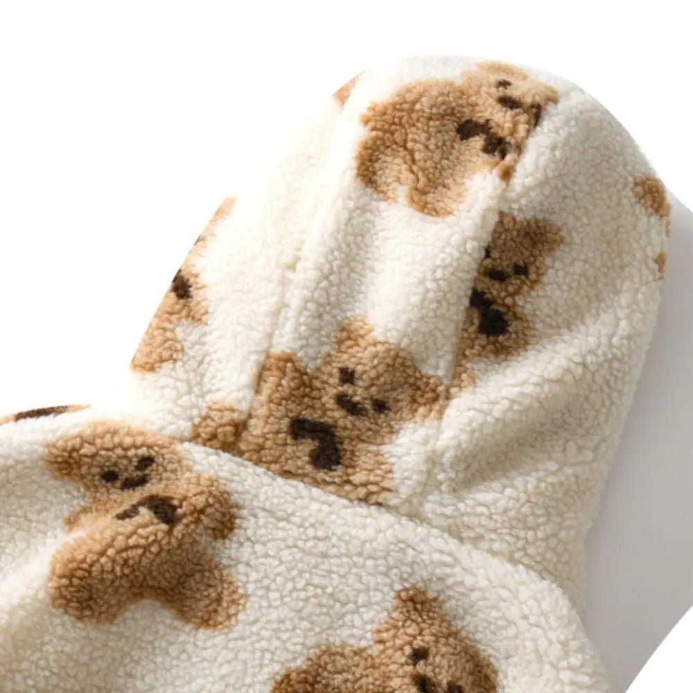 Vestes capuche Peluche Polaire