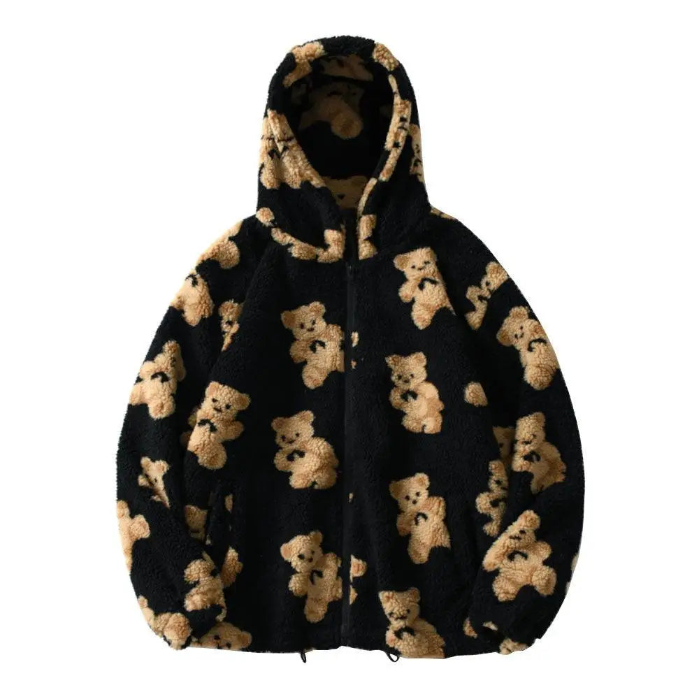Vestes capuche Peluche Polaire