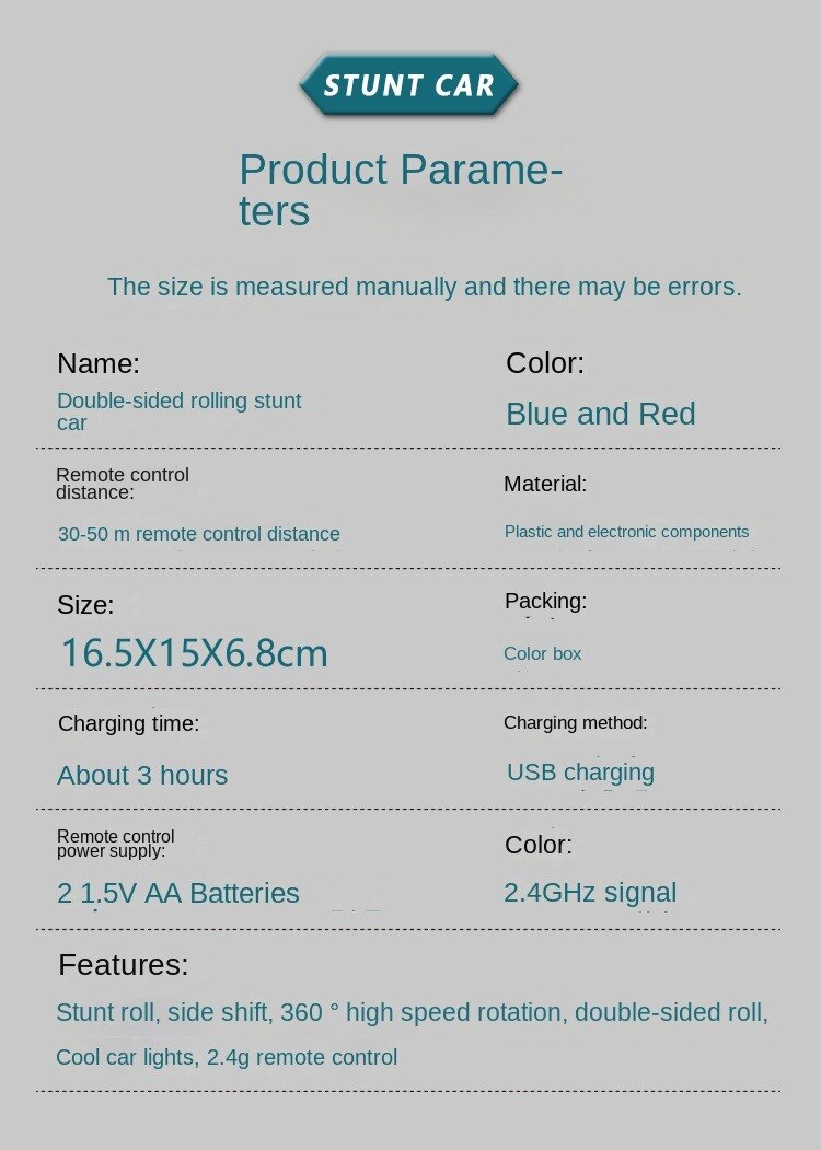 Voiture télécommandée Rotatif à 360°