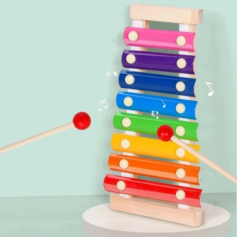 Xylophone Coloré en Bois